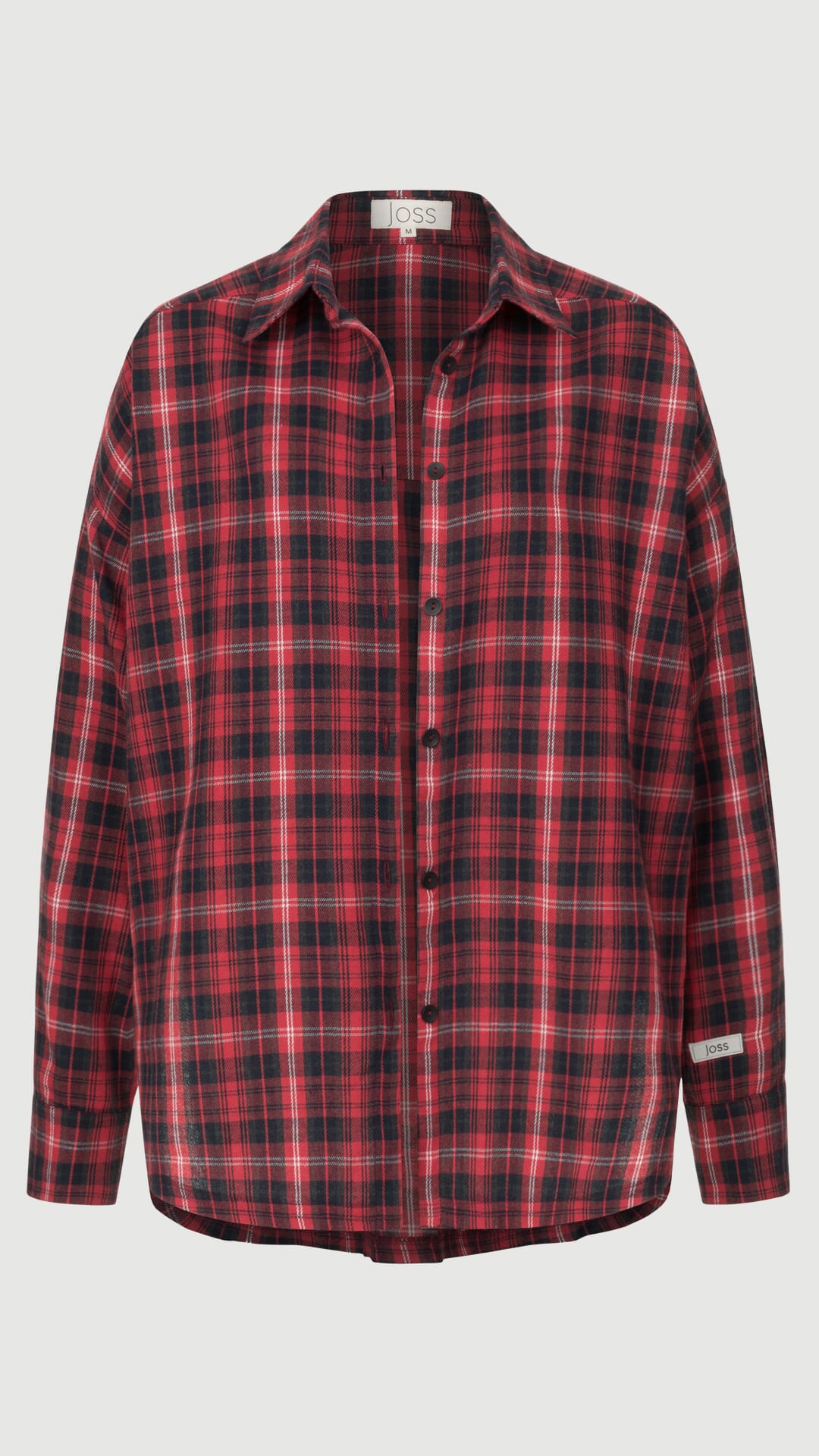 Сорочка байкова червона з чорним